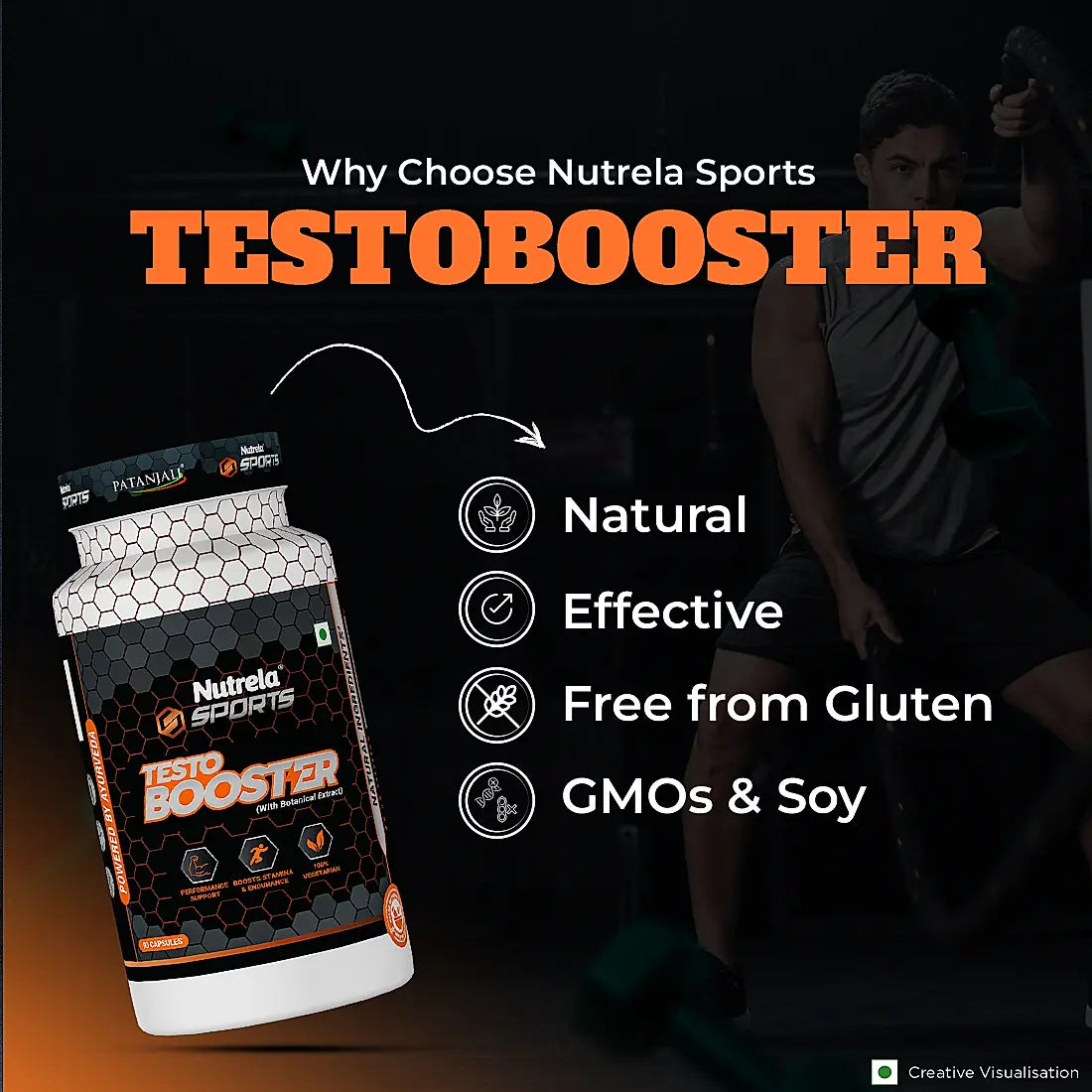 Patanjali Nutrela Sports TestoBooster (90 Capsule)