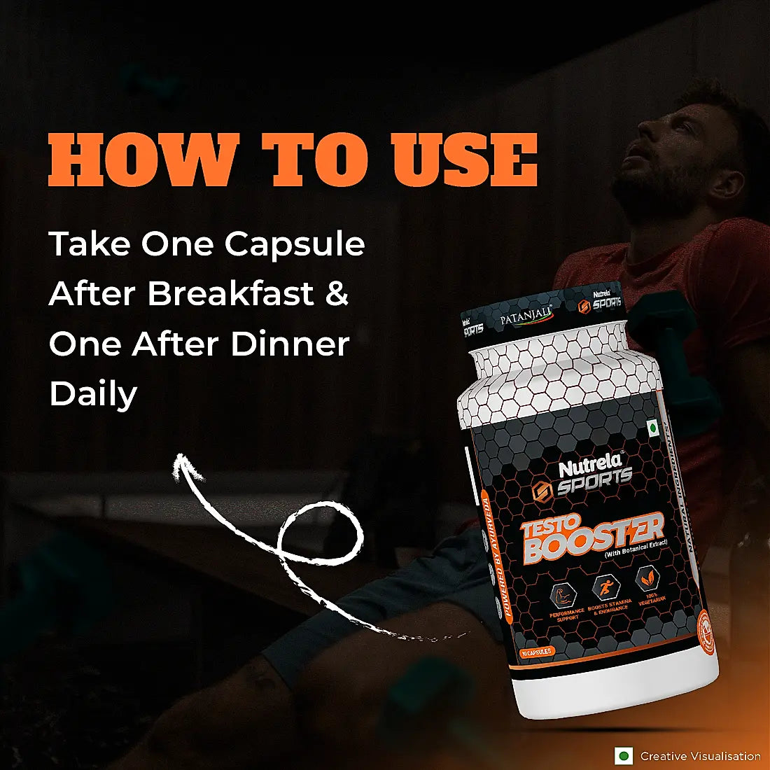 Patanjali Nutrela Sports TestoBooster (90 Capsule)